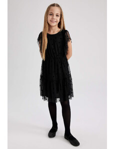 DEFACTO κορίτσι κοντομάνικο φόρεμα από τούλι