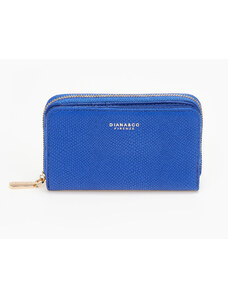 issue Γυναικείο πορτοφόλι με φερμουάρ και ανάγλυφη υψή - Μπλε - 036062