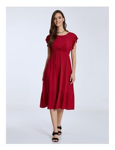 Celestino Φόρεμα με ελαστική μέση κοκκινο σκουρο για Γυναίκα