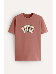 UnitedKind Wild Cards, T-Shirt σε ceramic red χρώμα