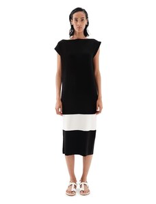 Φορέματα Γυναικεία Ioanna Kourbela Μαύρο-Off White "Cubism" Long Dress