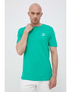 Βαμβακερό μπλουζάκι Puma χρώμα πράσινο 535587