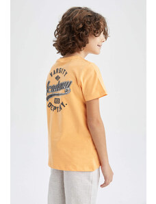 DEFACTO Boy's Crew Neck Printed Back Κοντομάνικο T-Shirt