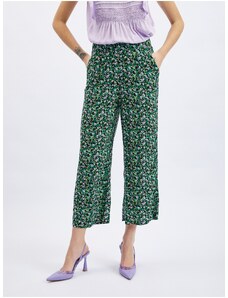 Orsay Μαύρο-Πράσινο Γυναικείο Floral Shortened Pants - Γυναικεία