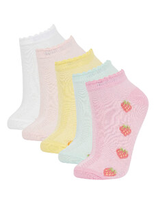 DEFACTO Girls' Cotton 5 Pack Κοντές Κάλτσες