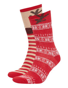 DEFACTO Γυναικείες Κάλτσες 2-Pack με θέμα τα Χριστούγεννα