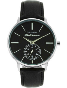 BEN SHERMAN The Originals - BS077B, Silver case with Black Leather Strap