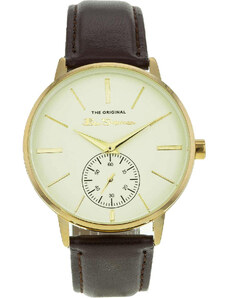 BEN SHERMAN The Originals - BS077BR, Gold case with Brown Leather Strap