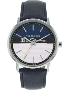 BEN SHERMAN The Originals - BS080U, Silver case with Blue Leather Strap