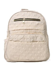 Potre Γυναικεία υφασμάτινη τσάντα backpack με χρυσό φερμρουάρ