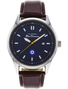 BEN SHERMAN The Originals - BS084UBR, Silver case with Brown Leather Strap