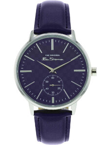 BEN SHERMAN The Originals - BS085U, Silver case with Blue Leather Strap