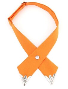 ΟΕΜ Ανδρική χιαστή crossover γραβάτα μεταλλικά στοιχεία πορτοκαλί