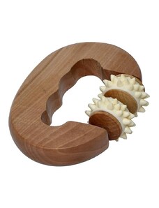 Aria Trade Ξύλινο Εργαλείο Μασάζ σε φυσικό χρώμα ξύλου, 11.43x8.89x3.81 cm, Massage roller