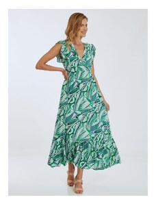 Celestino Εμπριμέ βαμβακερό φόρεμα πρασινο για Γυναίκα