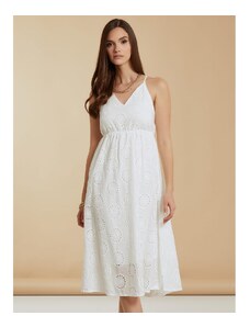 Celestino Κεντητό διάτρητο φόρεμα λευκο για Γυναίκα