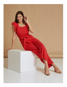 Celestino Ολόσωμη φόρμα με βολάν κοκκινο για Γυναίκα