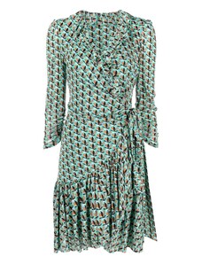 DIANE VON FURSTENBERG Φορεμα Dvf Paloma Mini Dress DVFDW1R019TLGTQ tulips goddess turquoise