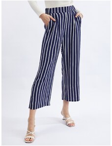 Orsay Dark Blue Ladies Striped Culottes Pants - Γυναικεία