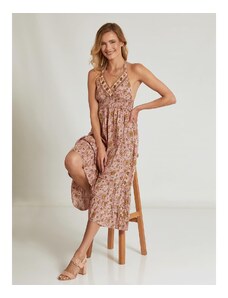 Celestino Φόρεμα με ανοιχτή πλάτη και δέσιμο ροζ για Γυναίκα