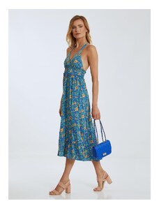 Celestino Φόρεμα με ανοιχτή πλάτη και δέσιμο μπλε για Γυναίκα