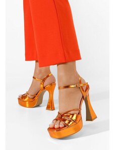 Zapatos Πέδιλα με Ψηλό Τακούνι si platforma Phoebe Πορτοκαλι