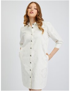 Orsay Λευκό Τζιν Φόρεμα Πουκάμισο - Γυναικεία