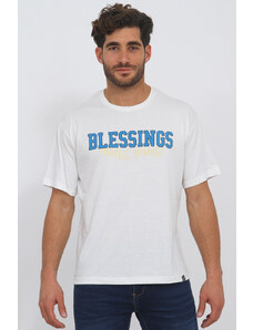 Be-casual Ανδρικό T-shirt Blessings White