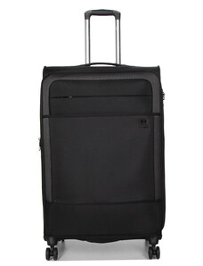 Μεγάλη βαλίτσα Airtex από μαύρο ύφασμα με 4 ρόδες και αδιάρρηκτο φερμουάρ ATS99FT - 27932-01