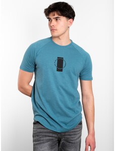 REBASE T-Shirt Ανδρικό Με Στάμπα RTS189 - Πετρόλ - 031004