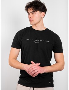 REBASE T-Shirt Ανδρικό Μονόχρωμο Με Στάμπα RTS-221 - Μαύρο - 001004