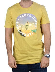 Ανδρικό T-Shirt Jack & Jones 12221007 Κιτρινο