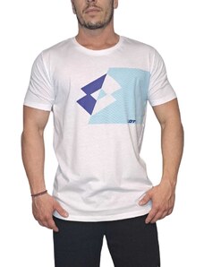 Ανδρικό t-shirt LOTTO Print Shaded σε λευκό χρώμα - Large
