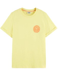 MAISON SCOTCH T-Shirt Regular Fit T-Shirt In Organic Cotton 171791 SC5419 popcorn