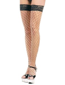 Softland Κάλτσες με μεγάλο δίχτυ -Fishnet Stockings with Stretch Lace Top SFT5520