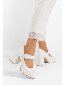 Zapatos Γόβες με χοντρό τακούνι Lavosa λευκά