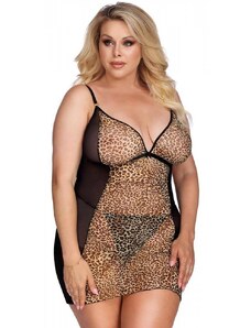Anais PLUS SIZE Babydoll - AS Marciana chemise Λεοπαρ AS10055