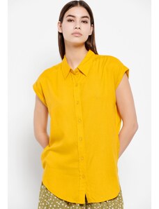 FUNKY BUDDHA Κοντομάνικο γυναικείο πουκάμισο από βισκόζη