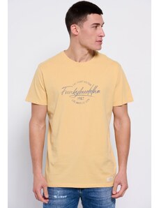FUNKY BUDDHA T-shirt με branded τύπωμα σε vintage look