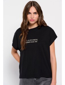 FUNKY BUDDHA T-shirt από οργανικό βαμβάκι με τύπωμα κειμένου
