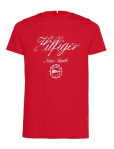 Tommy Hilfiger T-shirt Μπλούζα Faded Script Στενή Γραμμή