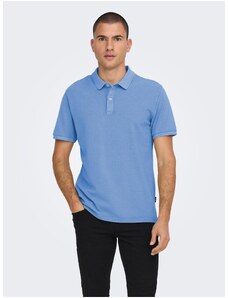 Blue Men Basic Polo T-Shirt ONLY &; SONS Travis - Ανδρικά