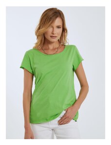 Celestino T-shirt από βαμβάκι πρασινο ανοιχτο για Γυναίκα