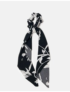 INSHOES Scrunchies με κορδέλα σε floral μοτίβο Μαύρο