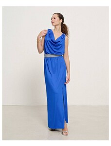 PASSAGER Maxi φόρεμα ντραπέ Μπλε Ρουά