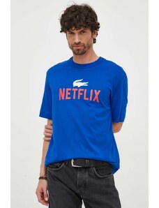 Βαμβακερό μπλουζάκι Lacoste x Netflix TH7343
