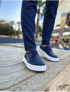 CHEKICH Ανδρικά μπλε oxford παπούτσια δερματίνη με κορδόνια CH149B