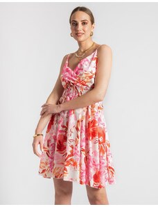 INSHOES Κρουαζέ μίνι μεσάτο φόρεμα με floral μοτίβο Ροζ