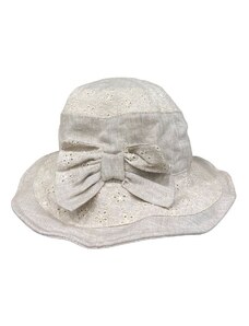 Virtuoso hats Λινό καπέλο με δικοσμητικό φιόγκο