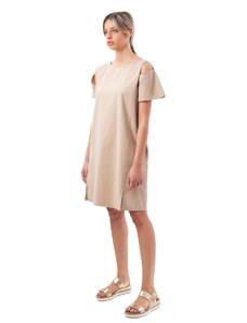 Φορέματα Γυναικεία Ioanna Kourbela Μπεζ "Solid Sand" Midi Dress